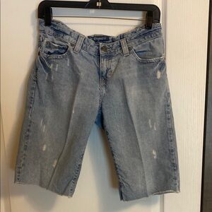 Aeropostale Light Blue Distressed Jean Shorts